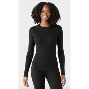 SMARTWOOL Classic Thermal Merino Base Layer Crew Boxed in Black Outdoor Gorpcore